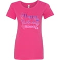 thumbnail image 3 of Inktastic Purple Happy Birthday Mommy Women's T-Shirt, 3 of 5