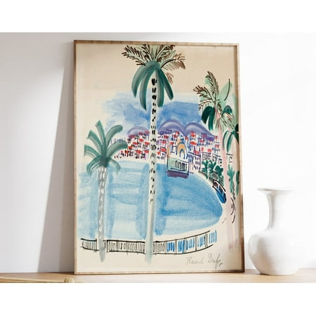 Raoul Dufy Poster, Nice, Fauvist Print, Expressionist Art, Fashionable Decor, Floral Wall Art, Scenery & Nature, A1,A2,A2,A3 Wall Art, Modern Wall Decor, 8x12 UNFRAMED