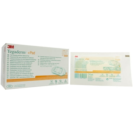 3m 3584 Tegaderm with Pad Dressing 2 3/8" x 4" - Box of 50