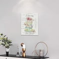 thumbnail image 2 of Retro Tea Time Decor Wall Art Cupcakes Afternoon Tea Flower Butterfly Wall Decor Tea Time Cupcakes Pictures Canvas Painting Framed Artwork for Cafe Bar Kitchen Living Room 12"x16", 2 of 6