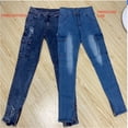 thumbnail image 5 of HBFAGFB Slim Fit Jeans for Men Stretch Denim Pant Ripped Straight Trouser Jeans with Pockets Light Blue Size XL, 5 of 5