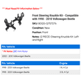 thumbnail image 2 of Front Steering Knuckle Kit - Compatible with 1998 - 2010 Volkswagen Beetle 1999 2000 2001 2002 2003 2004 2005 2006 2007 2008 2009, 2 of 2