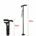 All Terrain Folding Cane Walking Cane for Men Women LED Pivoting Base