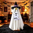 thumbnail image 4 of Haullowin Halloween Decorations Outdoor, Spooky Halloween Ghost Decor With Hat,Festival Ourdoot Ghost Decorations For Front Porch Yard 23In, 4 of 5
