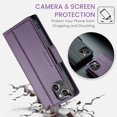 thumbnail image 2 of Compatible with iPhone 14 Wallet Case, PU Leather Flip Case with Card Holders RFID Blocking Stand [Shockproof TPU Inner Shell] Phone Cover for iPhone 14, Purple, 2 of 11