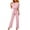1-pink jumpsuits for women, variant on UPPADA Jumpsuits for Women Elegant Loose Short Sleeve Belted Wide Leg Pant Romper Crewneck Wedding Overalls formal Outfits Business Casual Outfits Black,XL