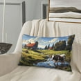 thumbnail image 4 of Plush Throw Pillow Covers, Pasture Cow A Pillow Cases with Invisible Zipper, Breathable Microfiber Pillow Cases Standard Size for Sleeping Bedroom Sofa Living Room 16x24, 4 of 5