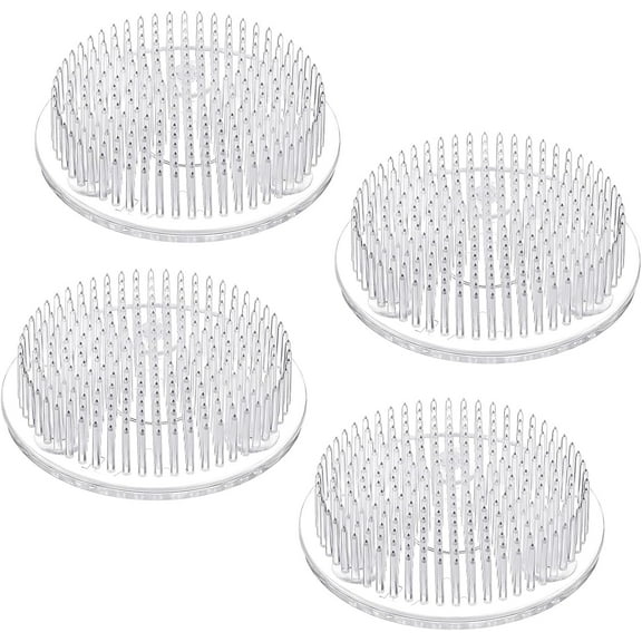 Flower Frogs for Arrangements Vase, 4pcs Plastic Floral Frog Stem Holders for Flower Arrangements Supplies and Plant Decoration(Color:Clear)