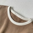 thumbnail image 4 of Weebloom Baby Girl Clothes Set Boys Clothes Knitted Sleeveless Jumpsuit Bodysuit Summer Girls Romper Coffee 0-3 Months, 4 of 7