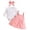 Pink, variant on Taybagh Girl First Birthday Outfit Elegant Girl Cute Clothes with Romper Skirt Hairband Three Piece Set Pink 6-9 Months