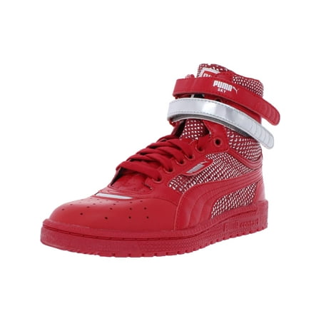 Puma Womens Sky II Hi Futur Minimal Leather High Top Sneakers Red 8 Medium (B,M)