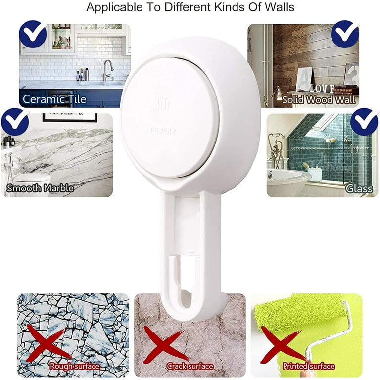 LEVERLOC Soap Holder Soap Dish for Shower Suction Cup Wall Mounted  NO-Drilling Self Draining Removable Waterproof Strong Vacuum Suction Bar  Soap