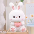 thumbnail image 2 of Almohada de peluche de conejo de dibujos animados, cojín suave de animales, zanahoria, fresa, regalo de cumpleaños y Navidad, 2 of 4