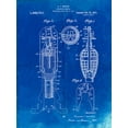 thumbnail image 2 of Borders, Cole 15x18 White Modern Wood Framed Museum Art Print Titled - PP12-Faded Blueprint Explosive Missile Patent Poster, 2 of 4