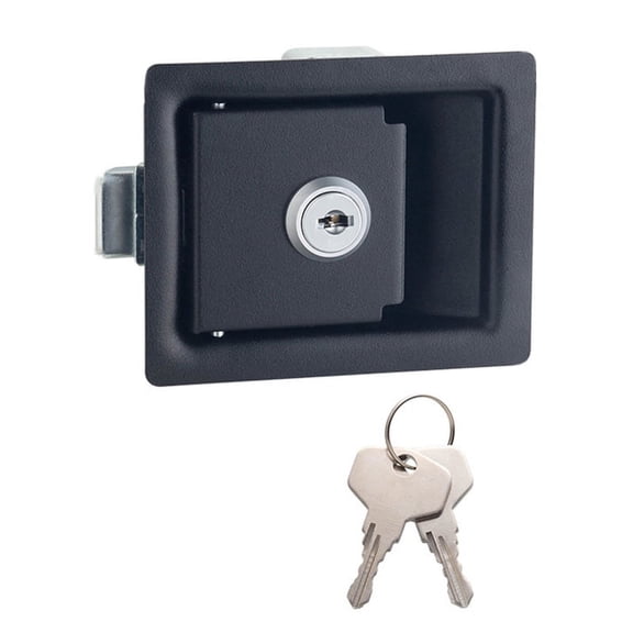 ZUARFY Upgraded RV Door Lock Black Trailer Door Lock with Paddle Deadbolt Entrance Door Latch for Trailer Motorhome