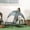Gray + Metal#794, variant on Elevated Dog Cot Bed with Canopy Shade for Outdoor Use, Portable Pet Bed for Large Dogs up to 66 lbs, 36 inch Gray Metal Frame