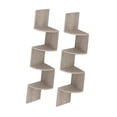 thumbnail image 4 of 2 estantes de esquina para pared, de madera rústica, para almacenamiento, decoración, montaje en esquina Gris, 4 of 9