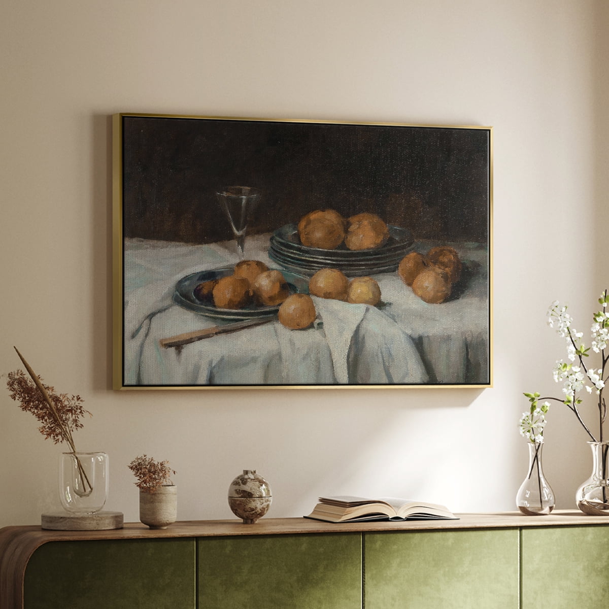 Vintage Botanical Print-LXXIV By Wexford Home Framed in Gold Wood Gallery Wrapped Canvas 17 in. x 25 in.