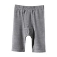 thumbnail image 2 of BADHUB Girls Knee Length Pants Dressy Casual Bermuda Shorts Elastic Waist Solid Color Soft Summer Short Pant Gray 5 Years, 2 of 5