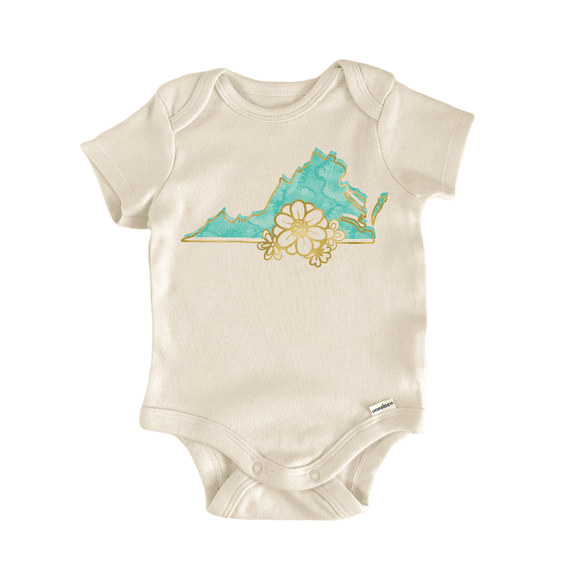 Virginia Floral Watercolor - Baby Bodysuit