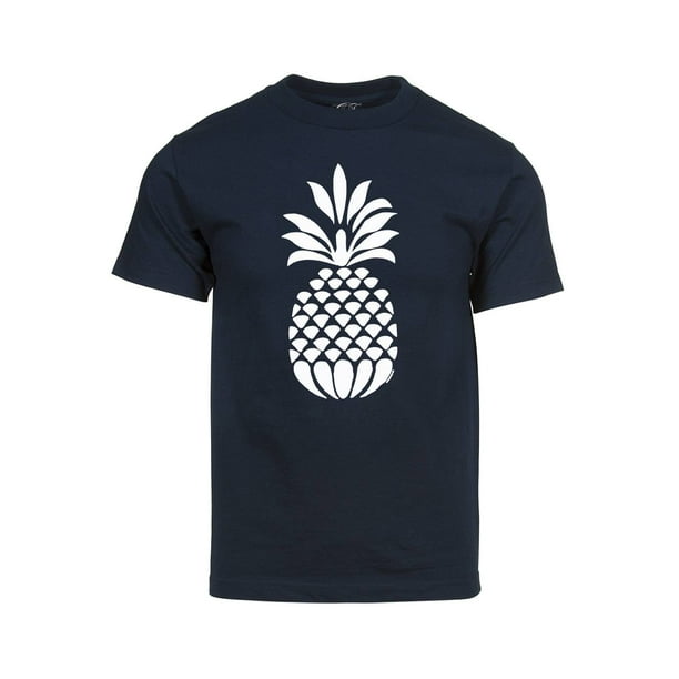T-Shirt Manches Courtes Homme Ananas - Bleu Marine - Moyen