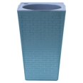 thumbnail image 3 of Hvmvliv Flower Pot Large Tall Self-Watering Planter with Drainage Holes - Modern Brick-Textured Indoor Outdoor Plant Pot for Home Office Front Porch Decks Blue, 3 of 6