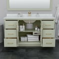 thumbnail image 6 of HomeStock Baroque Bonanza 60 Inch Single Bathroom Vanity in Light Green, White Cultured Marble Countertop, Undermount Square Sink, Brushed Nickel Trim, 58 Inch Mirror, 6 of 6