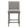 thumbnail image 5 of Abbott 26" Spindle Counter Stool with Brushed Gray Frame and Dove Gray Fabric, 5 of 7