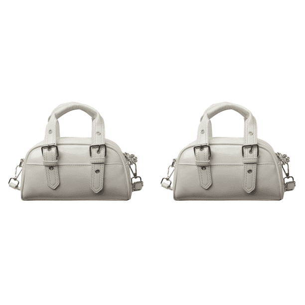 Bolso Mano Retro Hobo para Mujer Cruzado Cuero PU Diario () Blanco