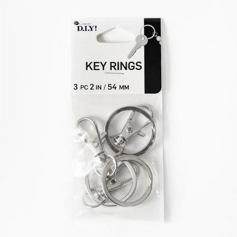 50xMetal DIY Jewelry Making Split Keyring Ring Parts Keychain With