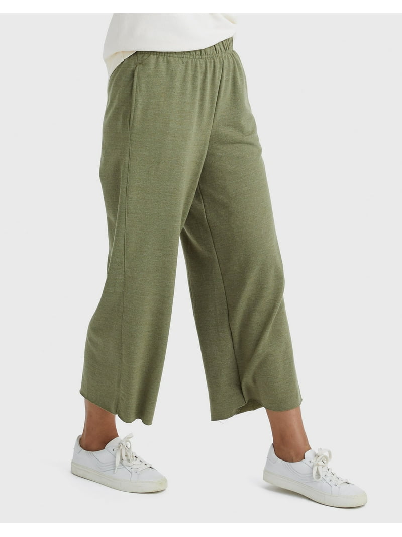 Hanes Originals Women's Lightweight French Terry Wide Leg Cropped
