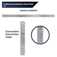 thumbnail image 4 of Unbranded Stainless Steel Ruler with Inch/Metric Conversion Table, 24 Inch, 4 of 9