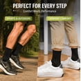 thumbnail image 5 of Crew Socks for Men & Women 6 Pairs, Athletic Performance Socks, Breathable Mid Calf Sports Socks for Training and Everyday Wear, Shoe Size 7-8.5, 5 of 5