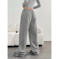 thumbnail image 3 of Women’s Casual Straight Leg Loose Elastic Waist Solid Color Long Pants, 3 of 6