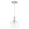 thumbnail image 5 of 1-Light Kitchen Island Teardrop Clear Glass Pendant Light with White Finish, 5 of 8