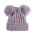 thumbnail image 6 of Kids Winter Beanie Hat Girls Knitted Beanie Hat with Double Pompom Toddler Warm Beanie Cap, 6 of 9