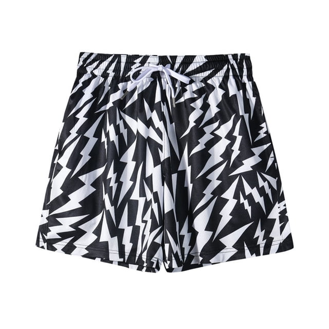 toraway Mens Graphic Shorts Sports Basketball Quick Drying Mesh Drawstring Shorts XL