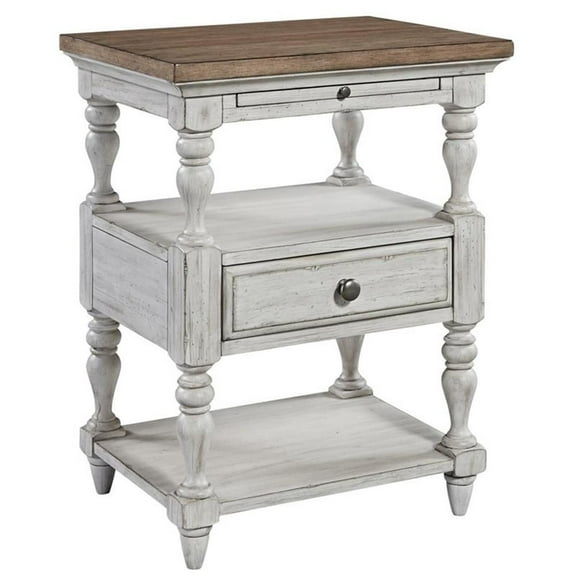 Beaumont Lane 1 Drawer Night Stand in White Oak