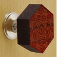 thumbnail image 2 of IBA Indianbeautifulart Boutons Rouges Gravés Lot de 10 Boutons de Porte d'Armoire en Bois Tirette de Tiroir, 2 of 3
