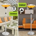 thumbnail image 4 of Gorilla Gadgets 1500W Free Standing Patio Heater for Outdoor and Indoor Heating with Adjustable Height. Stainless Steel, 4 of 8