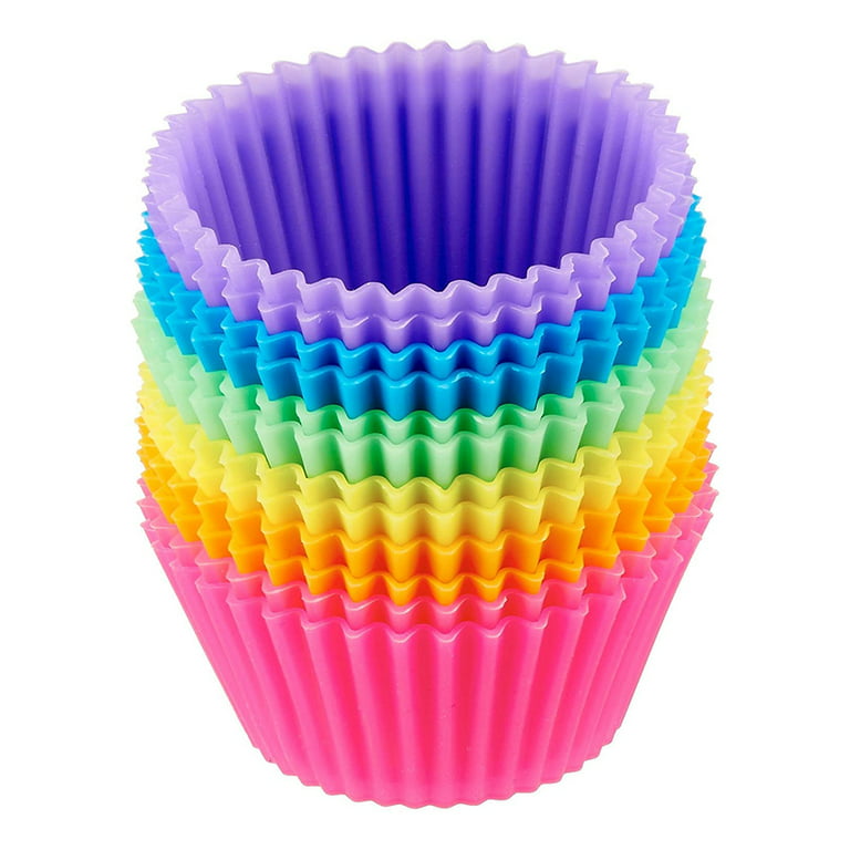 Silicone Cupcake Baking Cups Heavy Duty Silicone Baking Cups Reusable &  Non-stick Muffin Cupcake Liners Holders Set for Party - AliExpress