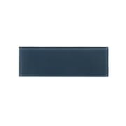 WS Tiles - Premium Denim Blue 4 in. x 12 in. Individual Glass Subway Wall Tile (5 sq. ft / Case)