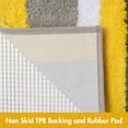 thumbnail image 2 of qtess Fluffy Bathroom Rugs Bath Mats Rugs Microfiber Striped Shower Rug Absorbent, Soft and Plush Machine Washable Non Slip Carpet Quick Dry for Bathroom Floor Tub, 16x24 Inch, Yellow-Grey, 2 of 26