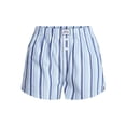 thumbnail image 5 of Ford Women's Striped Cotton Boxer Shorts with Logo Patch, Sizes XXS-XXL, 5 of 5