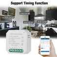 thumbnail image 4 of 10PCS Tuya MINI DIY One Way Smart Switch Small Body APP Remote Control WiFi Switch Timer Light Switch Compatible With Google Home/Nest & Alexa, 4 of 8