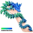 thumbnail image 4 of 3D Printed Dragon - 18 inch Large Pearly Sheen Articulated Dragon, Mystery Easter Crystal Animals Fidget Toy(Blue Green), 4 of 8