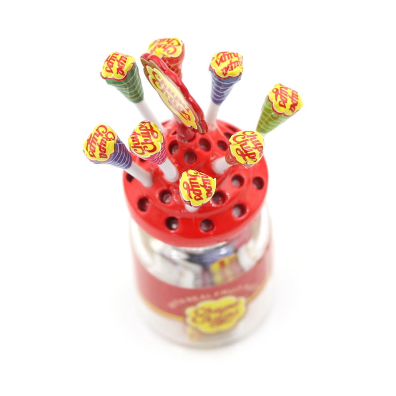 1:12 Dollhouse Miniature Simulation Food Mini Lollipop With Case Holder QH 