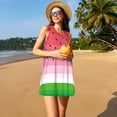 thumbnail image 3 of Picia Watermelon Print Women’s Sleeveless Midi Swing Dress – A-Line Pleated Tank Sundress, Comfortable and Flowy T-Shirt Dress, 3 of 7