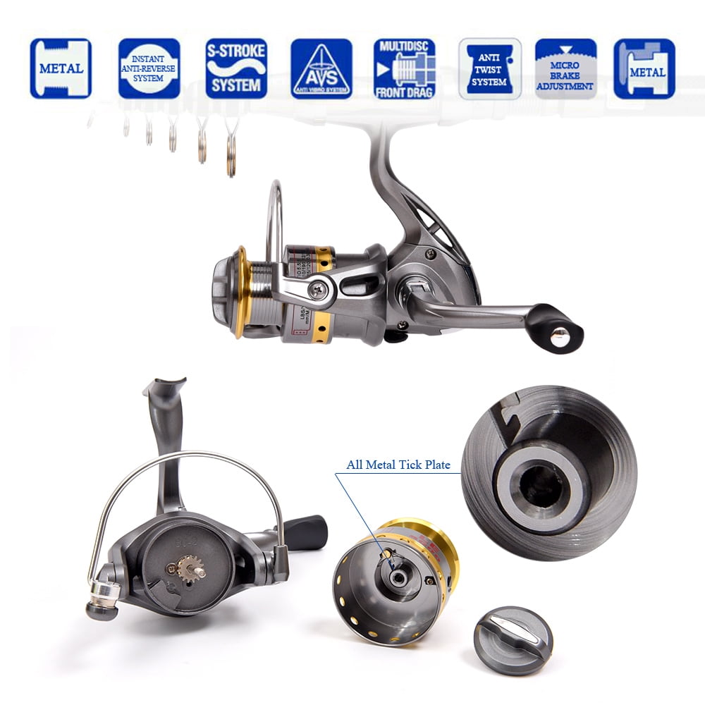 Telescopic Fishing Rod and Reel Combo Full Kit Spinning Fishing Reel Gear Organizer Pole Set