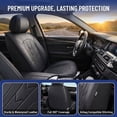 thumbnail image 4 of MaiQtai Car Seat Covers Set of 5 PU Leather Universal Fit Auto Cover SUV Truck, Black, 4 of 10